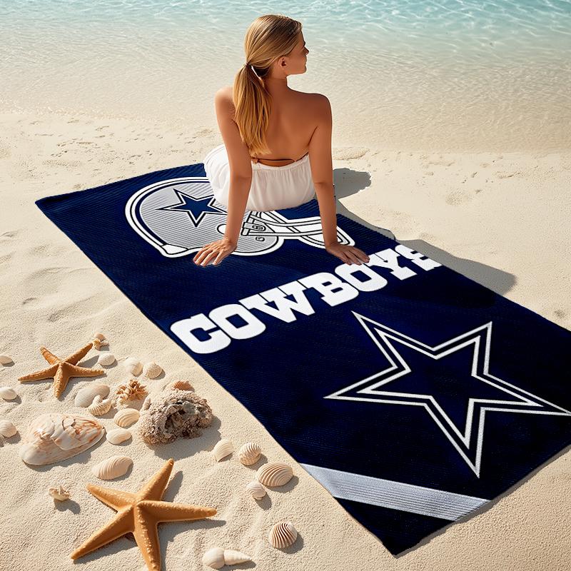 1pc Dallas Cowboys Beach Towel, Comfortable and Thick, and Swimming/Bath/Picnic/Camping Towel, Suitable for Seaside Beaches