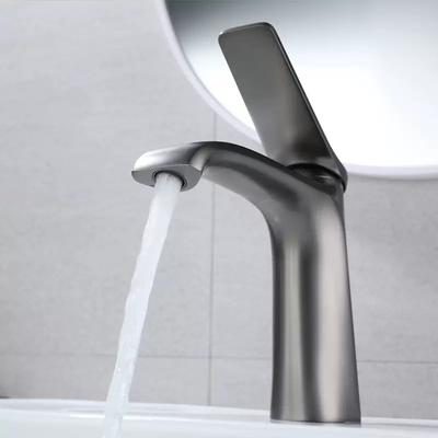 All Copper Material Surface Plating Countertop Basin Faucet Hot And Cold Water Mixer Taps Bathroom Accessories