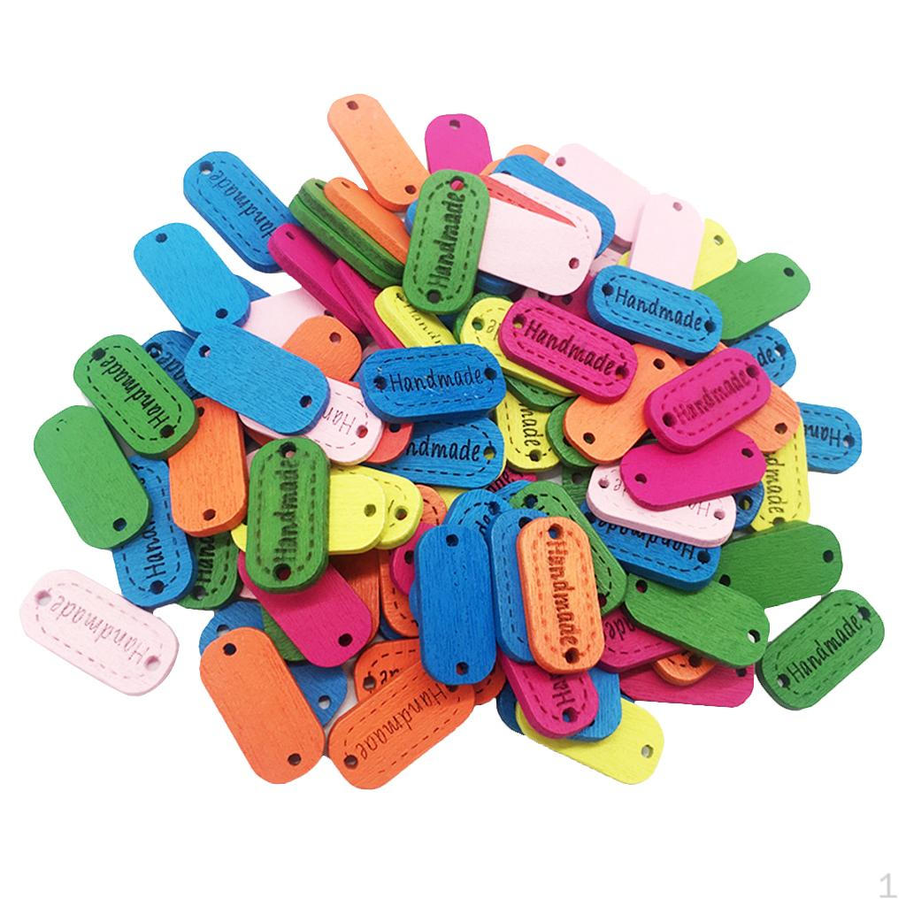 

100 шт. красочные деревянные пуговицы овальной формы «ручной работы», поделки для шитья, декора