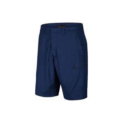 Printed Logo Solid Elastic Straight-Leg Shorts Men Shorts Blue 914421-414