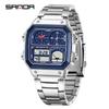 Sanda Men's Dual Display Sports Watch - Luminous, Waterproof, Ideal for Students and Athletes