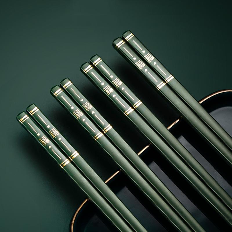 Zestaw 5 par czerwonych pałeczek z włókna szklanego wielokrotnego użytku antypoślizgowe pałeczki do jedzenia i gotowania w stylu chińskim 9,5 cala