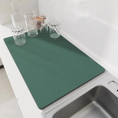 Tapis de cuisine solide super absorbant, tapis de séchage de vaisselle à café, tapis d'égouttage antidérapant, séchage rapide, vaisselle, robinet, set de table, vaisselle