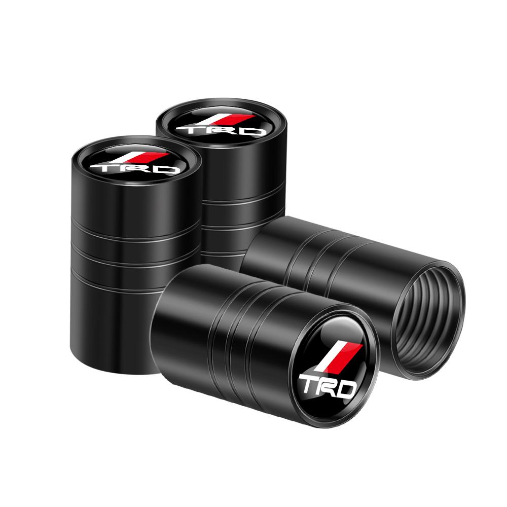 3D Car Tire Valve Stem Caps Car Wheel Tyre Air Valve Dust Caps For Toyota Chr Rav4 Yaris Camry Highlander Auris Prius TRD Land