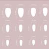 24pcs Press On Nail Short Almond False Nail With Flowers Designs Glossy Artificial Full Cover Stick On Nail for Women