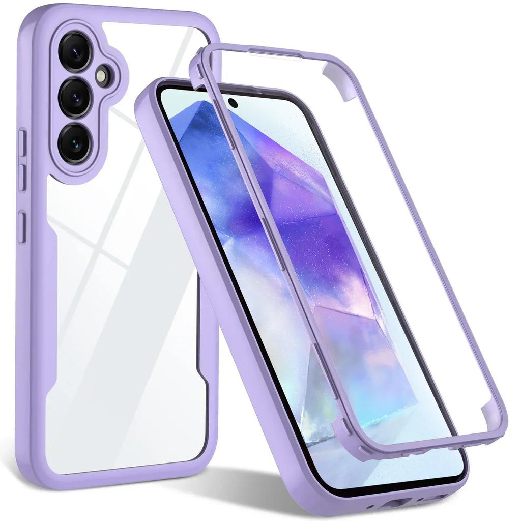 Protezione Schermo Intero 360 Trasparenza HD Custodia Cover per Telefono per Samsung A55 A35 A25 A15 A05S A73 A72 A71 A54 A53 A52 A51 4G 5G