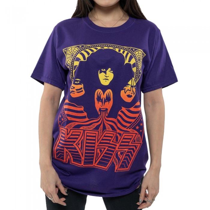 T-shirt in cotone Kiss unisex per adulti L violetto