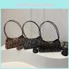 Elegant Small Square Leopard Print Crossbody Bag For Women In Black And Brown