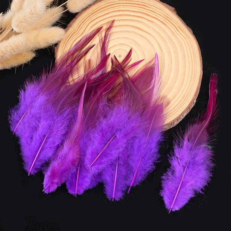 50Pcs Real Chicken Rooster Feathers 7-15cm For DIY Wedding Gown Decorations Handmade Home Crafts Projects