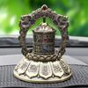 Buddhist Solar Spinning Prayer Wheel, Silent Tibetan Prayer Wheel - Om Mani Padme Hum, Table Top Decorations Ornaments for