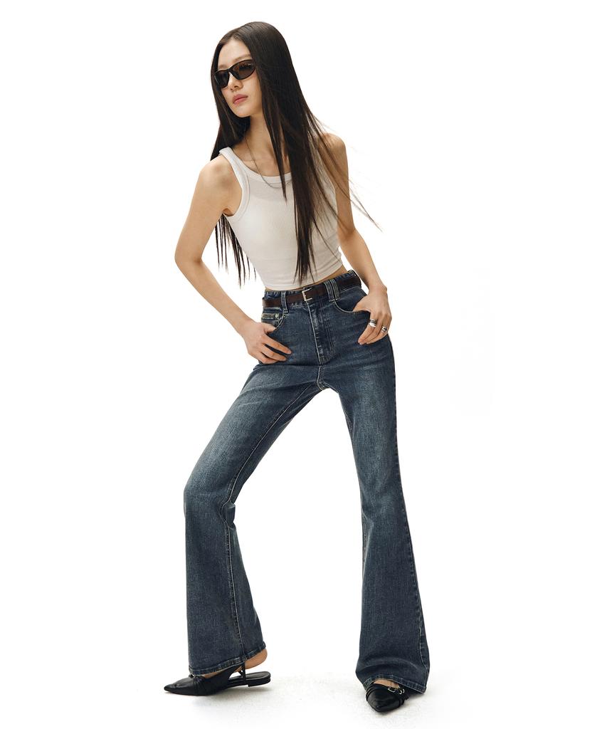 Deketeuumeon Signature Slim Flared Jeans Dcwpt005Blueb