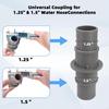 2pc Plastic Pool Vacuum Hose Adapters Suitable for 1.25 & 1.5 Inch Standard Hoses for All Pool Cleaners & Filter M4YD
