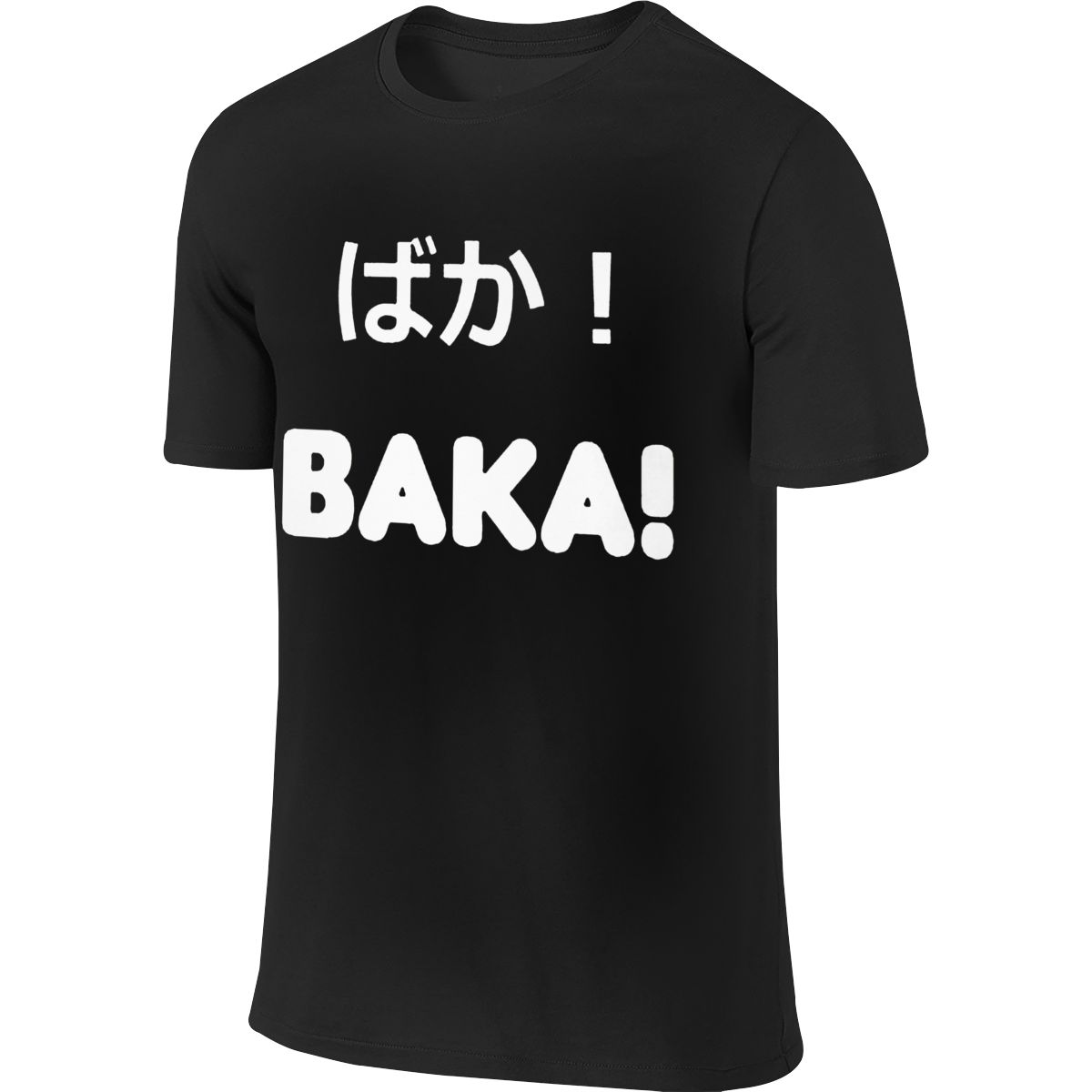 Double Sided Good Cotton Anime Otaku Baka Tee Shirt For Man Unique Design Quality Classic Round L