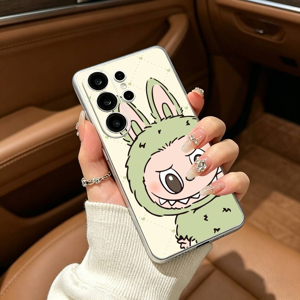 Cute-Labubus Clear Phone Case for Samsung S25, S24, S21, S22, S23, S30, Ultra, S20, Plus, FE, Lite