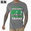 Top Tees Workout For Unisex Oneck Tshirt Cotton Just A Boy Who Loves Garbage Trucks Basic For Unisex Top Tees Plus Size Tshirt