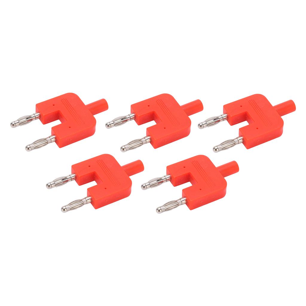 5Pcs Dual Banana Plug Double Row 1 Female To 2 Male Strong Connectivity Good Conductivity Banana