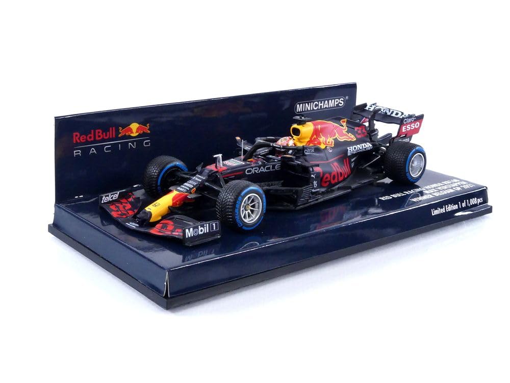 Minichamps Red Bull Racing Honda RB16B 2021 F1 Belgischer GP-Sieger Verstappen, fertiges Produkt 1/43 #33 M.