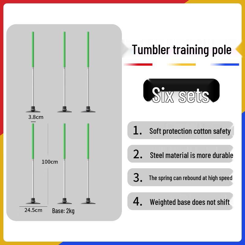 

Yayíng Green 2kg Tumbler Slalom Training Poles - 6 Sets