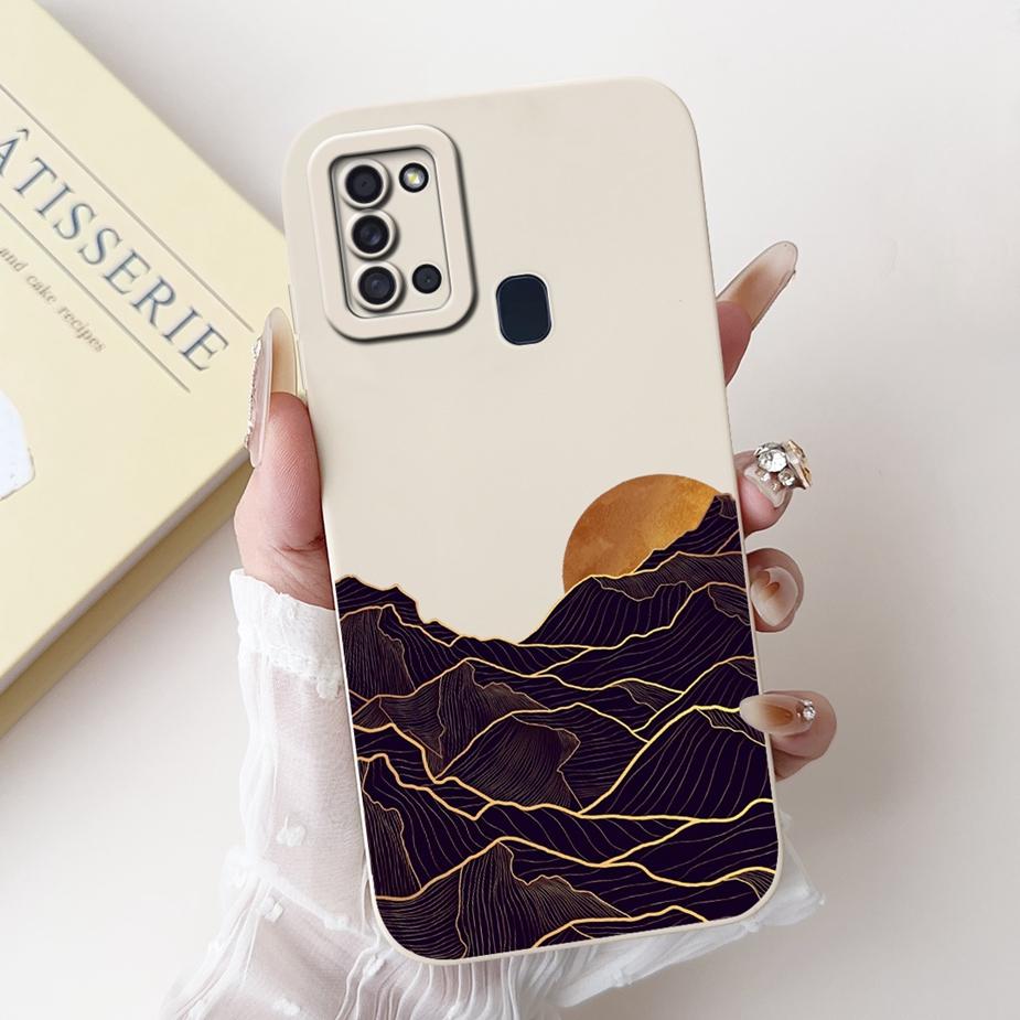 For Samsung Galaxy A21s Case SM-A217F New Fashion Cartoon Painted Cover Shockproof Phone Case For Samsung A21s A 21 s Soft Shell