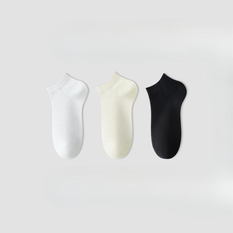 3 Pairs of Women's Summer Thin Candy Colored Mesh Breathable and Invisible Boat Socks