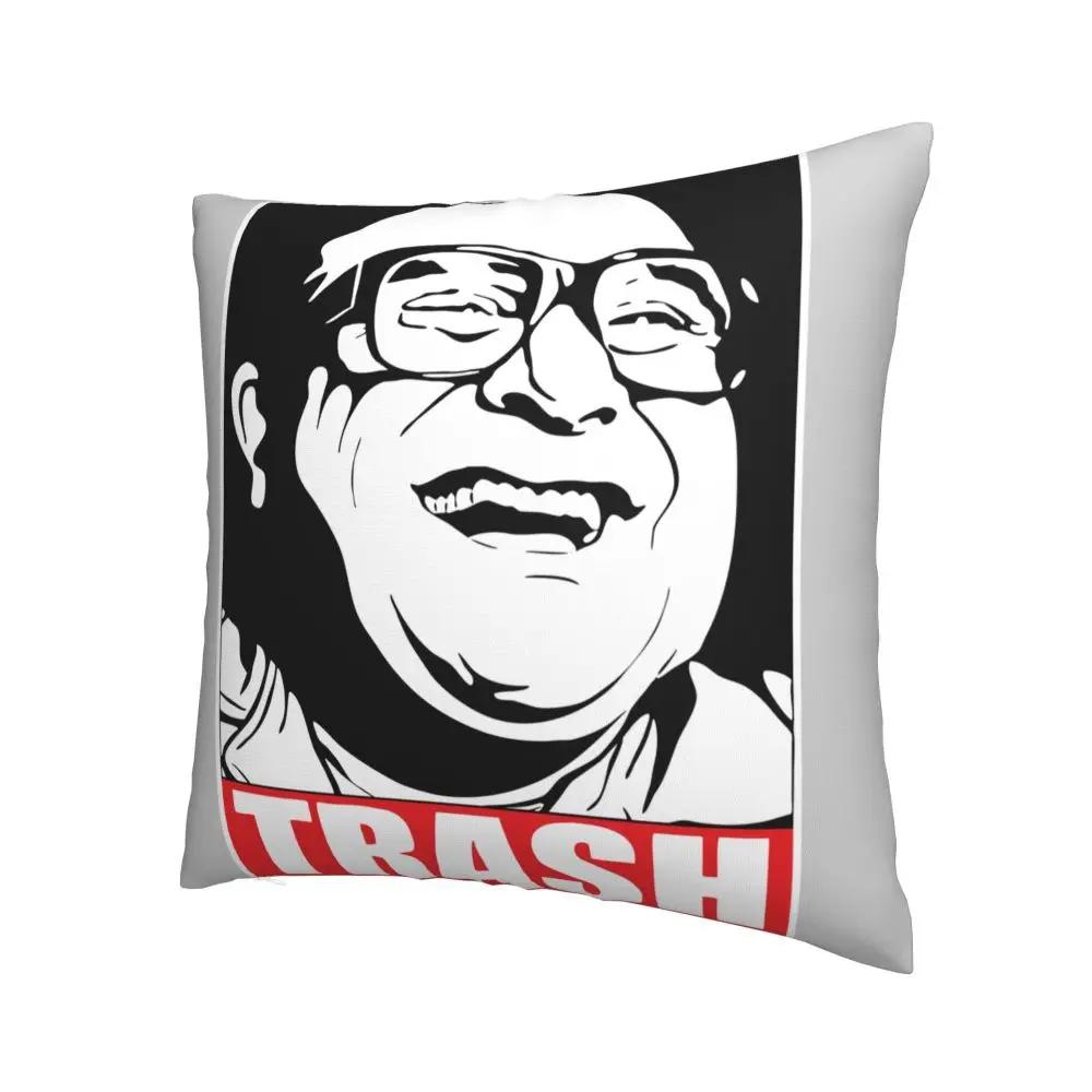 Danny Trash Devito Meme Roligt Ansikte Kuddfodral Tryck Polyester Kuddeöverdrag Gåva Kuddfodral Överdrag Hem Drop Shipping