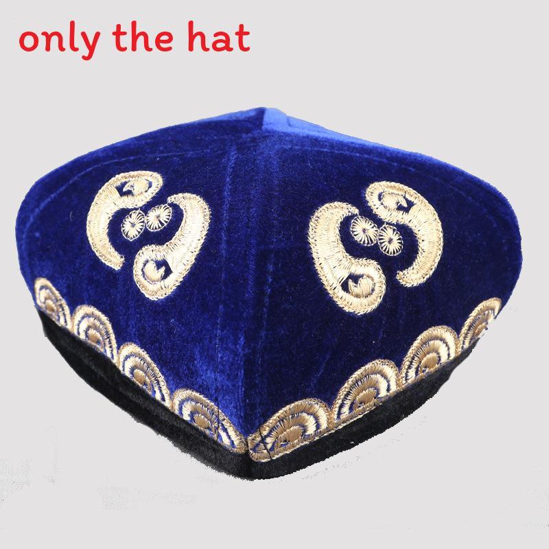 

Ethnic Style Hat With Embroidered Floral Pattern For Men Spring Summer Fall Winter NavyBlue,56CM