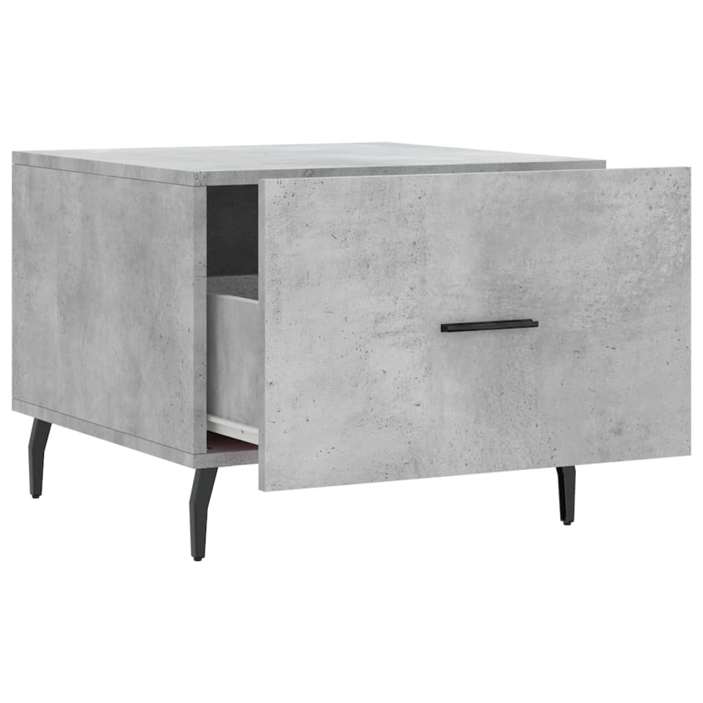  Coffee Tables, 2 Pcs, Concrete Grey, 50x50x40 Cm