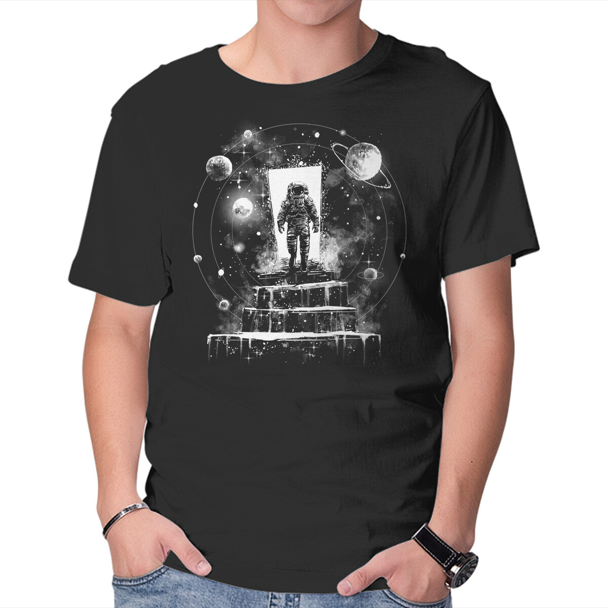 Unisex Crew Neck T-Shirt Across The Universe Graphic Short Sleeve Casual Tee XXXXL