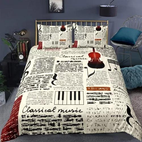 Comforter Violin Bedding Set Decoration Gift Suitable For Children Boys Girls And Adults Warm Soft Comfortable And Breathable