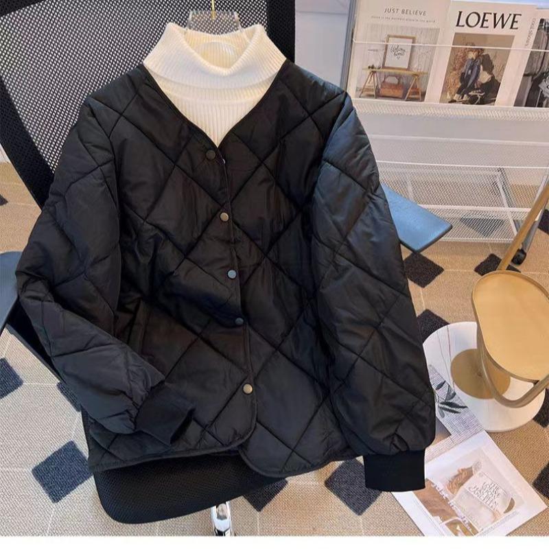 Small Man, Light Down Cotton Jacket for Women, Light Short Loose New Baseball Jacket for Women
