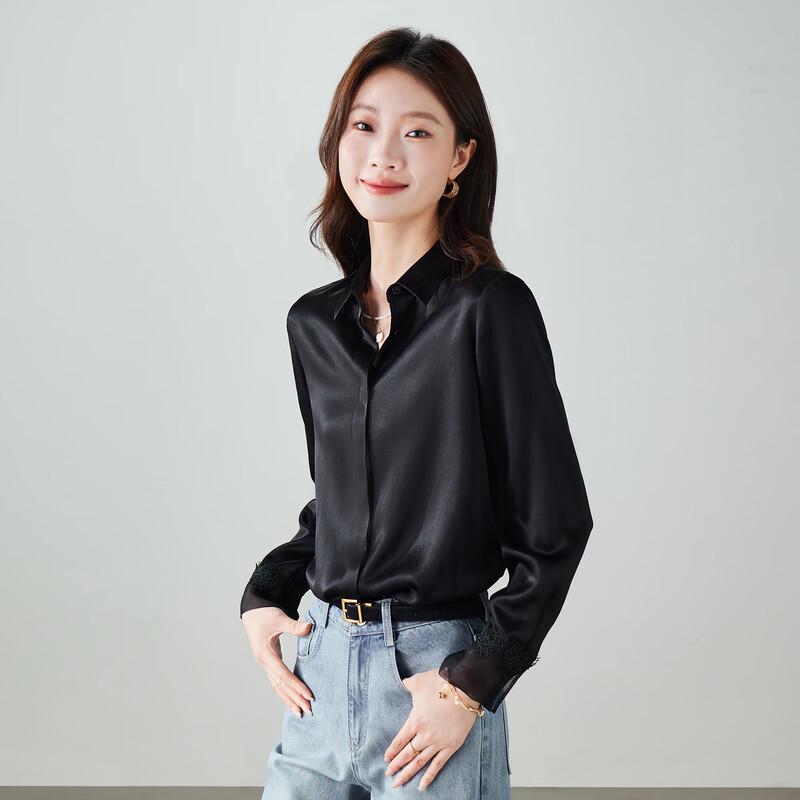 SOFSIL Women s French Style Silk Long Sleeve Shirt