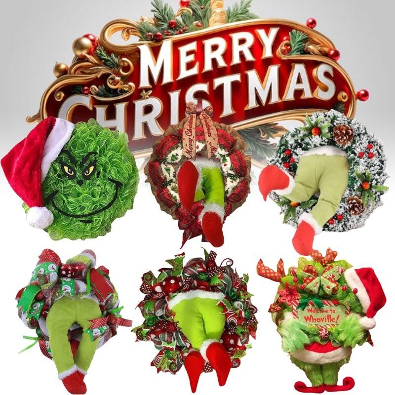 The Funny Christmas Burlap Wreath Door Creative Christmas Decorations