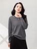 Minimalist Women's Crew Neck Pure Wool Long Sleeve Pullover