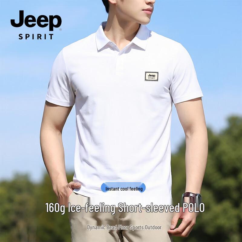 JEEP SPIRIT Men s Summer Ice-Feel Polo Shirt M