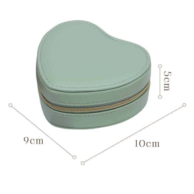 Heart-Shaped Leather Jewelry Box: Elegant, Portable, and Exclusive Earring Storage