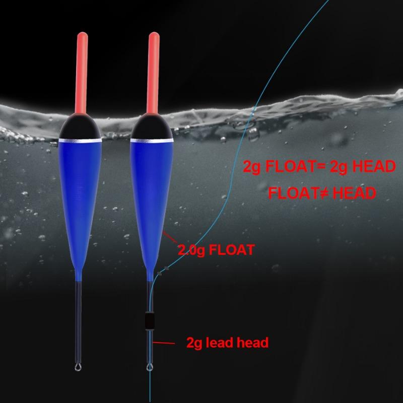 Carp Fishing Floater 5pcs Vertical Fish Float 2g-5g Buoyancy Long Casting Fishing Bobbers