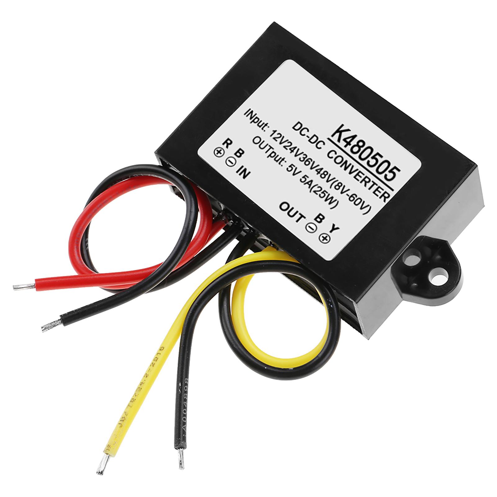 

DC DC 12V 24V 36V 48V to 5V 5A Buck Converter Step Down Power Supply Module