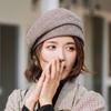 Women S Houndstooth Vintage Beret Japanese Style Artist Hat Casual Octagonal Cap