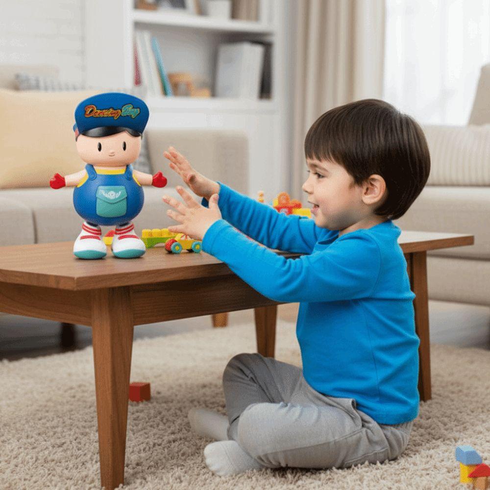 Plastic Dancing Boy Figurine with Lights Kids Electric Boy Toy Dancing Swing Boy  Kids Toddlers