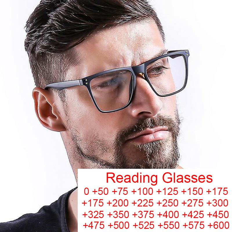 Reading Glasses Anti-blue Light Square Eyewear Ultralight TR90 Frame Presbyopia Eyeglasses For Men Women +1.5