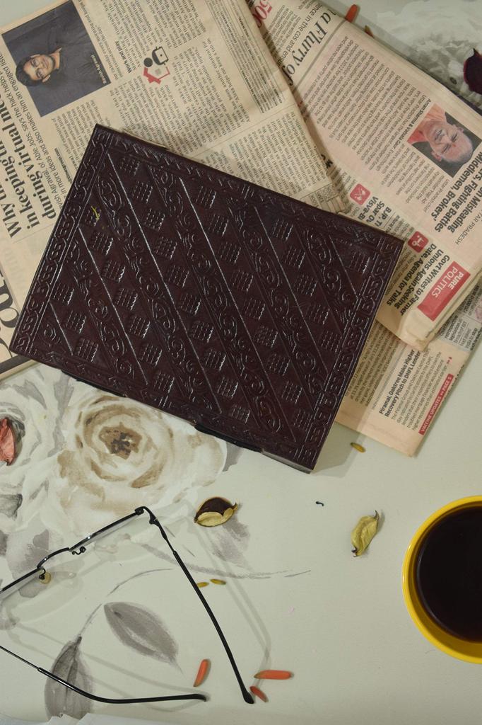 OVERDOSE Punk Stone Leather Journal Handmade Antique Stone Unisex Leather Drawing Notebook 6 X 8 Inches 15 X 20 Cm A5 Stone/Feather - Journal, Diary,