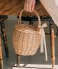 Rolarola Rattan Band Korb Tasche Beige