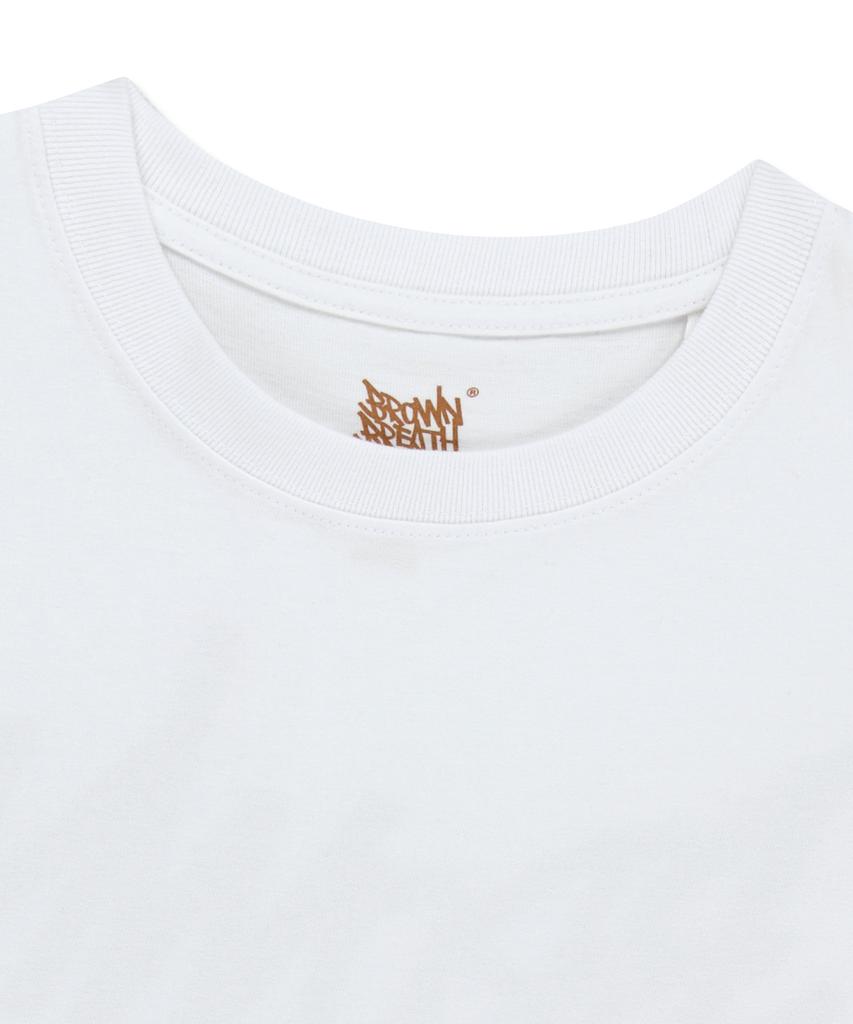 BROWNBREATH Board Tag Tee - White