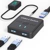 USB Bidirectional 2 1 2 Handheld Switch for 2 Use 1 Printer with 2 USB 2 1 Keyboard Switch, USB-A Switcher, Inputs, Output/1 Input, Outputs, PCs, PCs,
