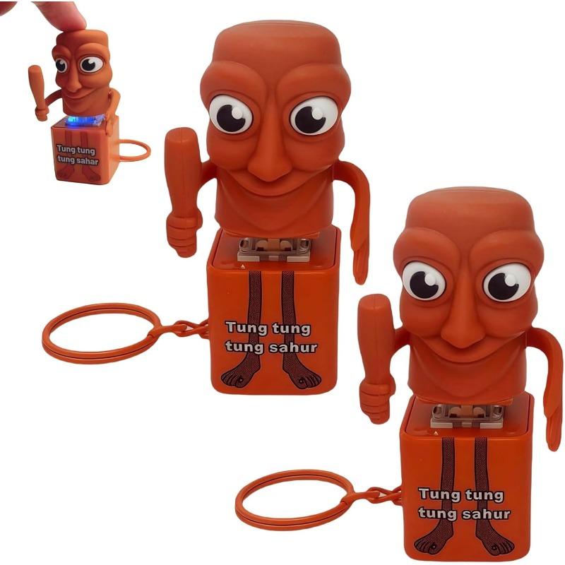 

Тун Тун Тун Сахур Клавиатурный Кликер Брелок-Фиджет, Кнопка Итальянского Мема про Мозговой Гниль, Портативные Подарки для Снятия Тревоги, Игрушка для Снятия Стресса 2PCS