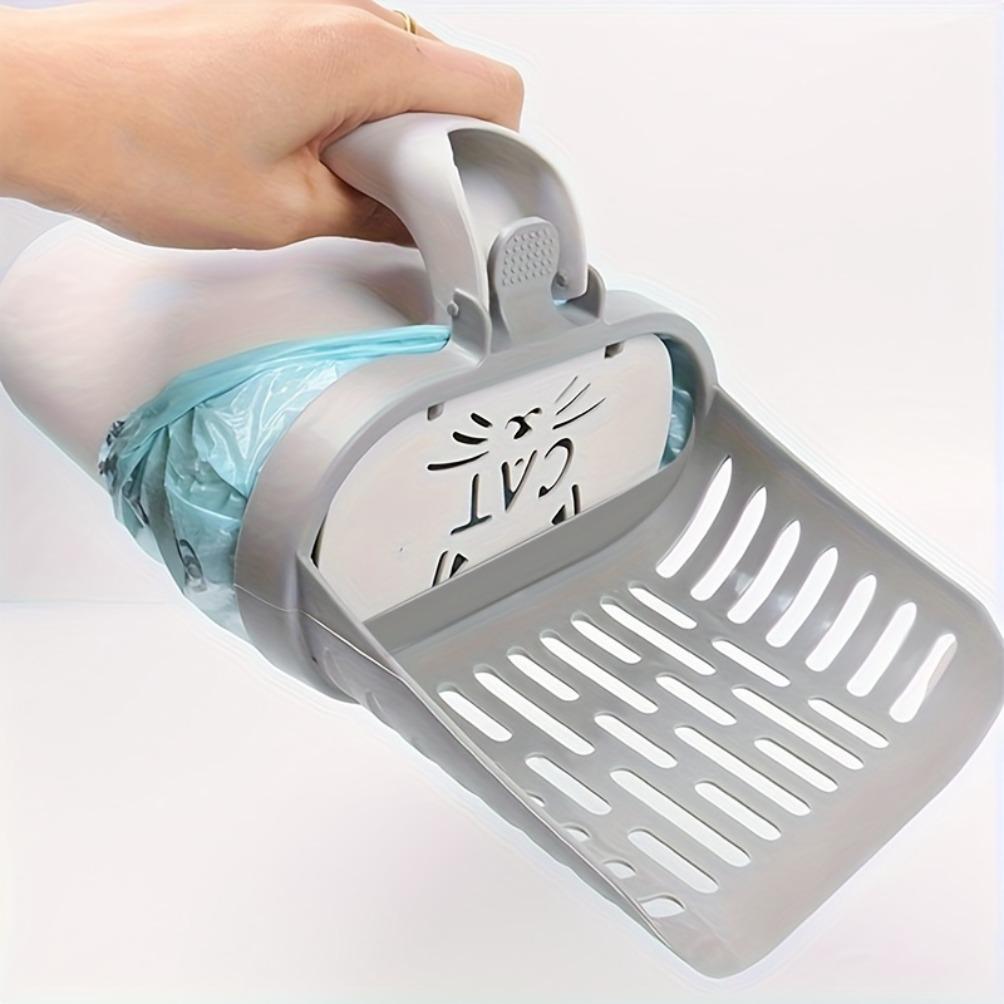 Cat Litter Scoop with Refill Bag Holder Integrated Detachable DeepCat Litter Shovel Kitten Litter Box Garbage Picker PetSupplies