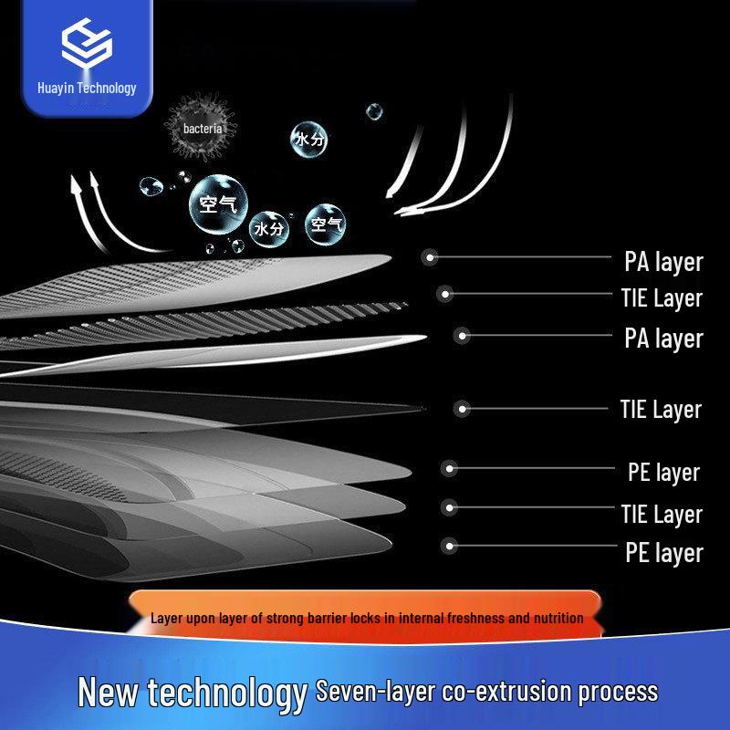 Vakuově těsnící sáčky na uchovávání potravin - Síťovaný průhledný design