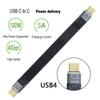Xiwai Male To Male USB4 40Gbps 100W 8K Flat Slim FPC Data Cable for Laptop Mobile 13cm Type-C USB-C & Phone,