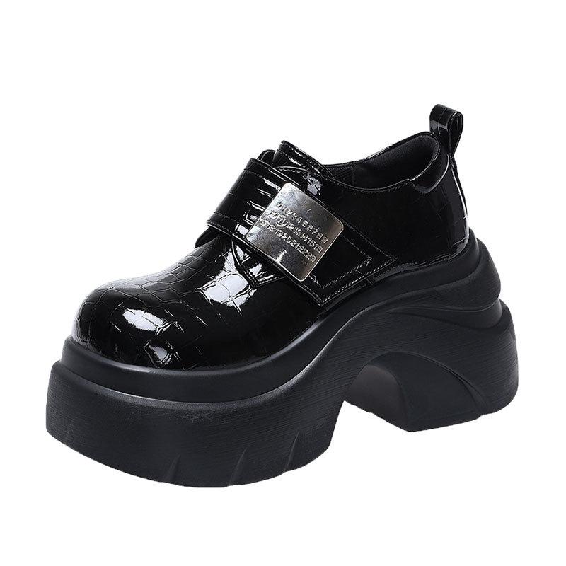 Thick-soled Muffin Women's Autumn New Small Inner Height Increase Velcro Casual Shoes
