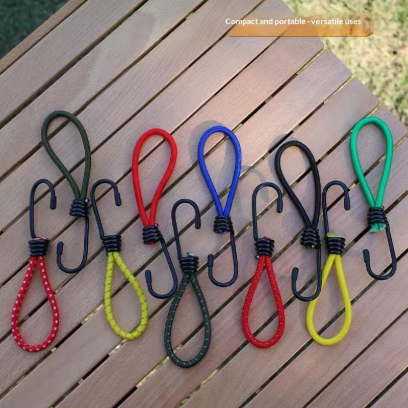Strong 5pcs Elastic Rope Hook for Tents Versatile Outdoor Use for Camping and Adventure